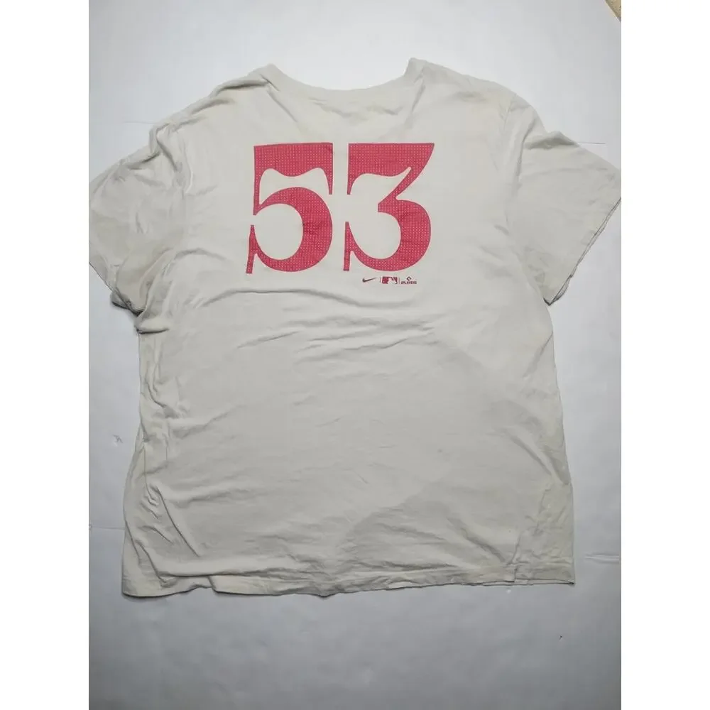 Nike Texas Rangers #53 City Connect T-Shirt Mens Small Cream